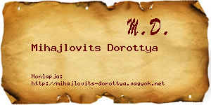 Mihajlovits Dorottya névjegykártya